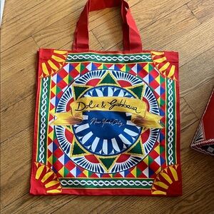 Dolce & Gabbana Multicolor Graphic Tote “ New York and City “ and shopping bag